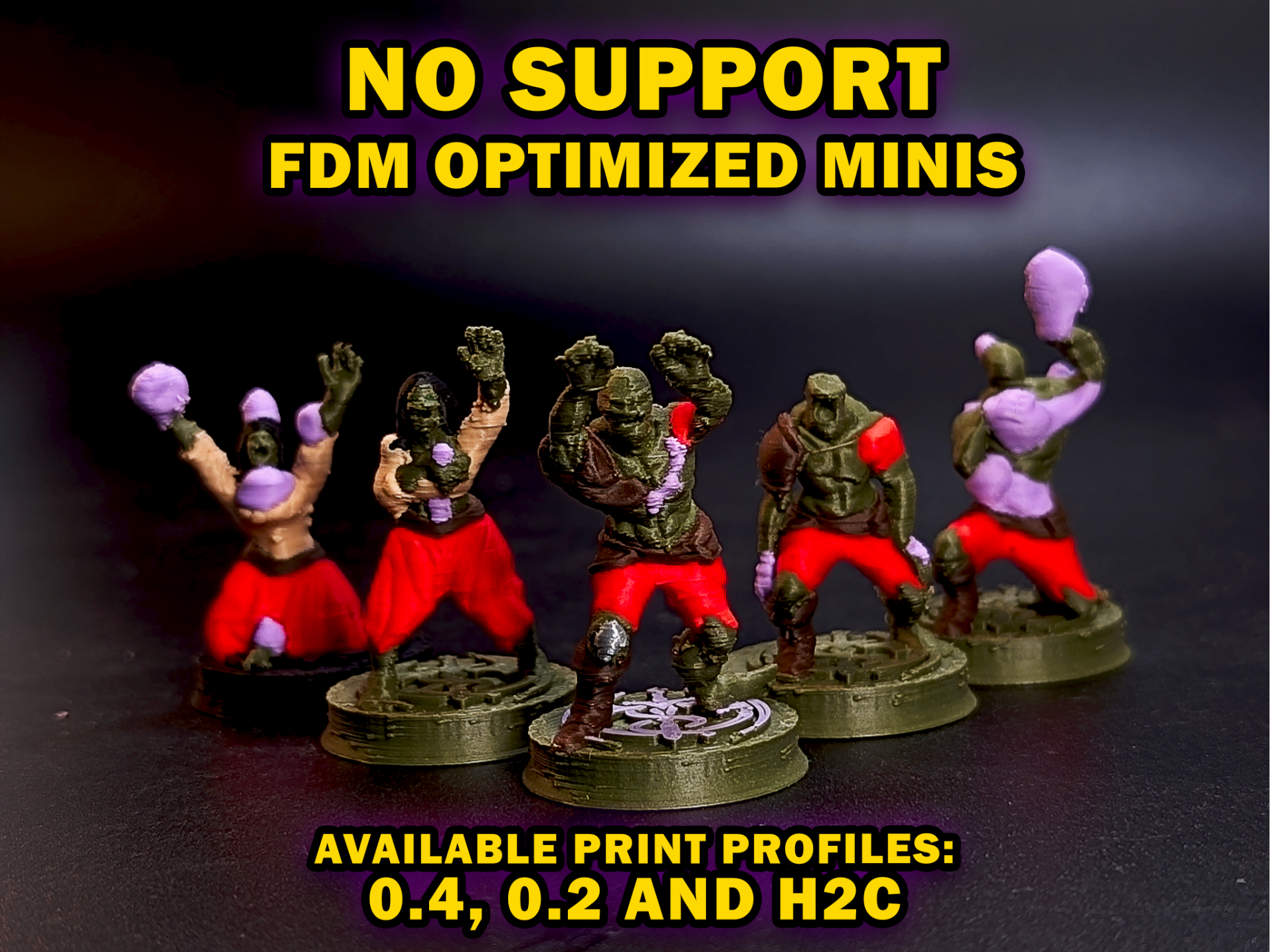 Supportless Zombie 5 Pack - 32mm (H2C Edition)