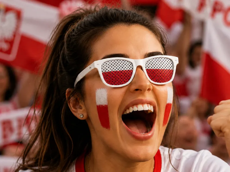 Poland 3D Flag Fan Glasses Party