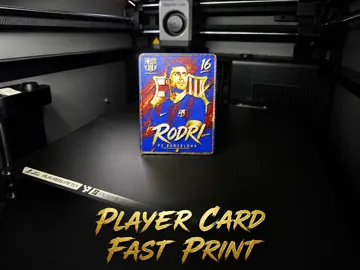 Modelo para impresión 3D: Rodri "Barcelona" Player Card — vista de referencia 3