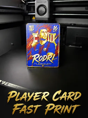 Modelo para impresión 3D: Rodri "Barcelona" Player Card — vista de referencia 2