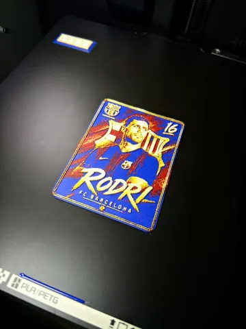 Modelo para impresión 3D: Rodri "Barcelona" Player Card — vista de referencia 5
