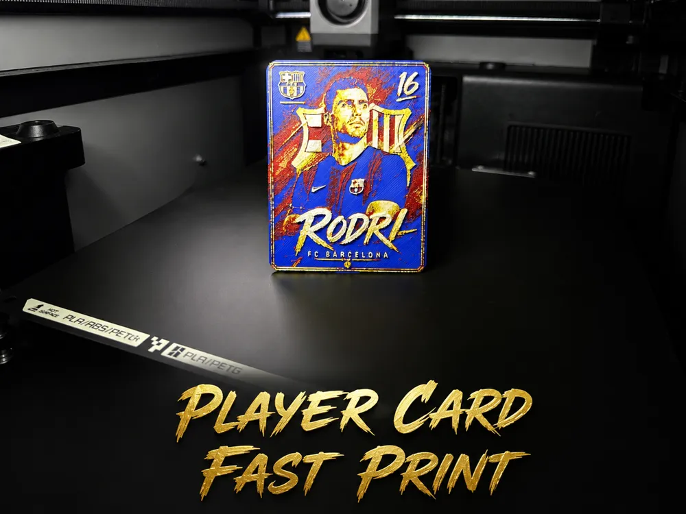 Modelo para impresión 3D: Rodri "Barcelona" Player Card. Referencia del modelo original.