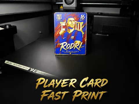 Modelo para impresión 3D: Rodri "Barcelona" Player Card — referencia de MakerWorld