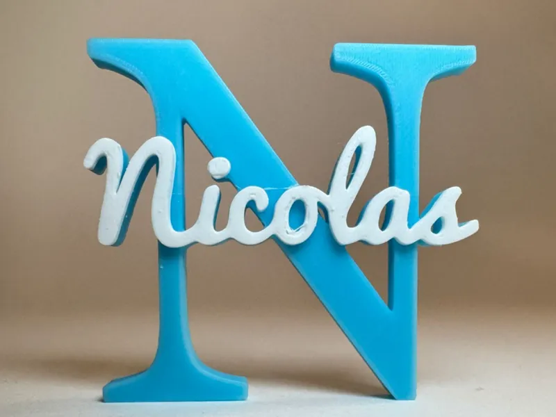 Placa de Identificação 3D - Nicolas