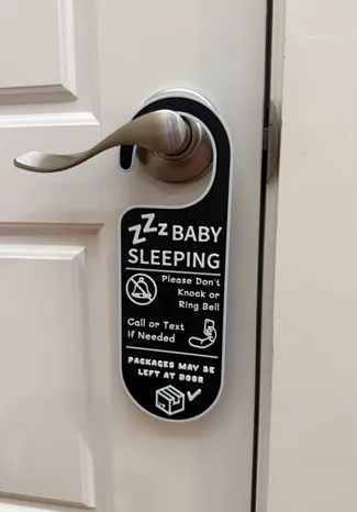 Don't Knock - Baby Sleeping Door Hanger Sign