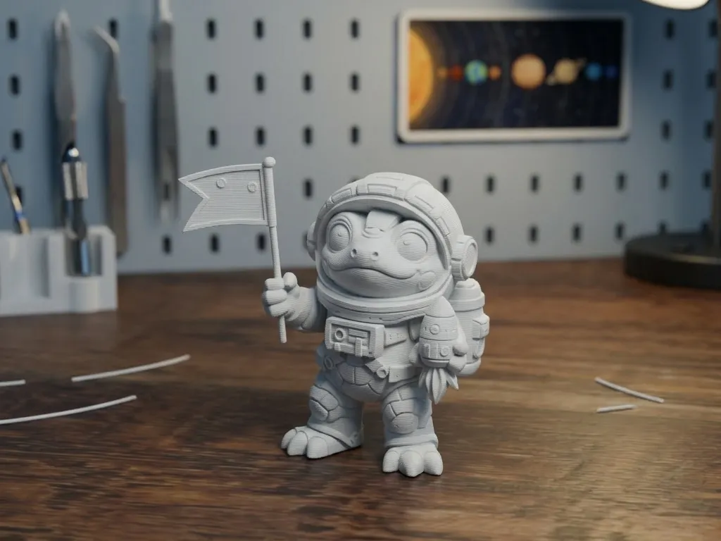 Cute Astronaut Frog | Space 3D Print - Free 3D Print Model - MakerWorld