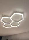 4 hex light with channel for wires.