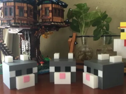 Minecraft cat head 