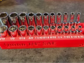 Quinn 1/4" SAE Socket Organizer