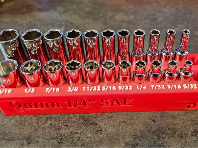 Quinn 1/4" SAE Socket Organizer