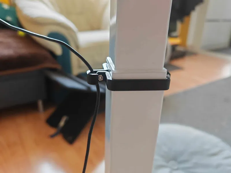 Cable guide for IKEA Bollsidan laptop stand