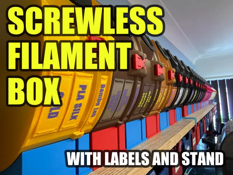 Screwless Filament Spool Box Container
