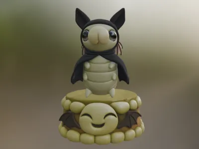 Grub dressed up as a bat