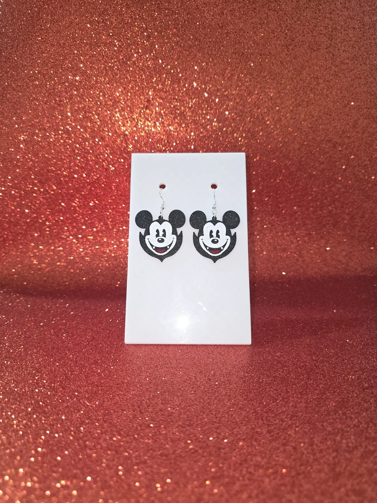 Vampire Mickey Mouse earrings view 2