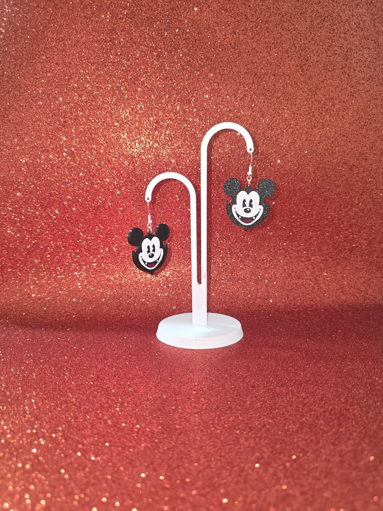 Vampire Mickey Mouse earrings view 3