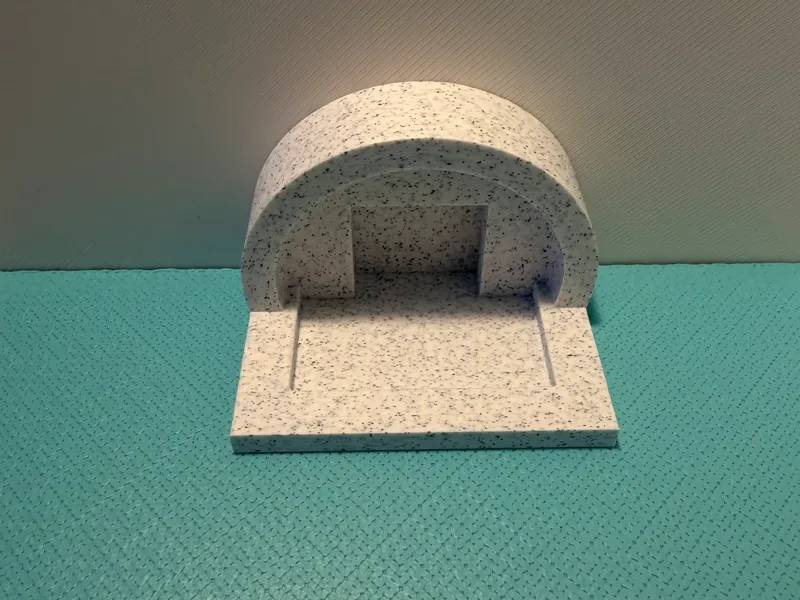 Modern Arched Fireplace with Hearth – 1:24 Scale 