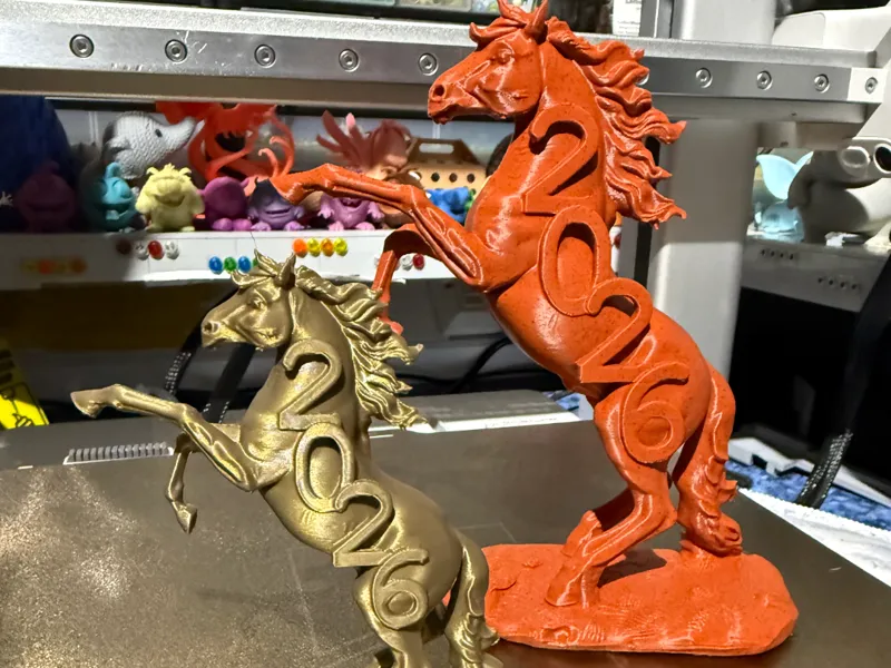 Chinese Year Of The Horse 2026 BronzeMarble Statue