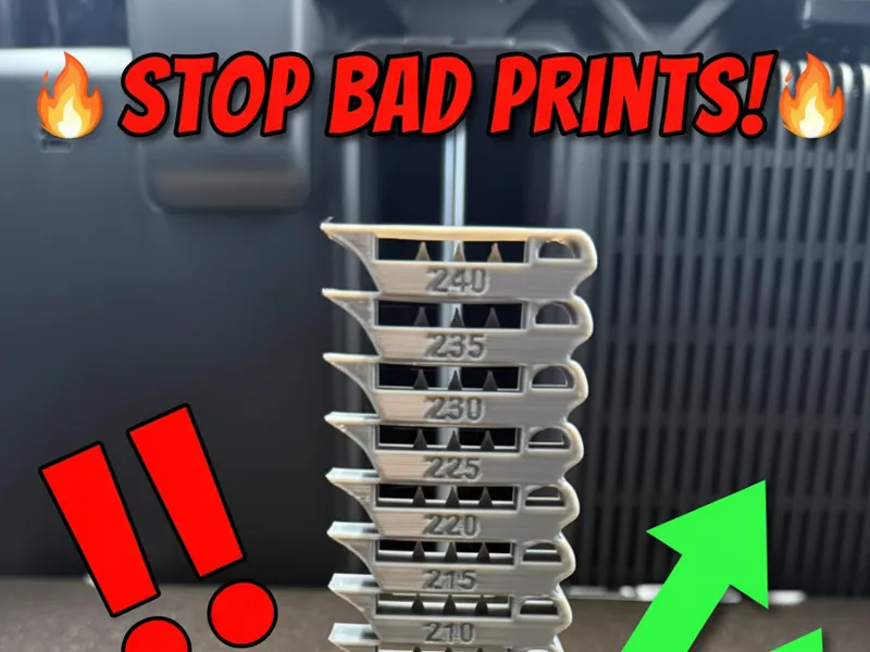 Calibration Temperature Tower for PLA Filament