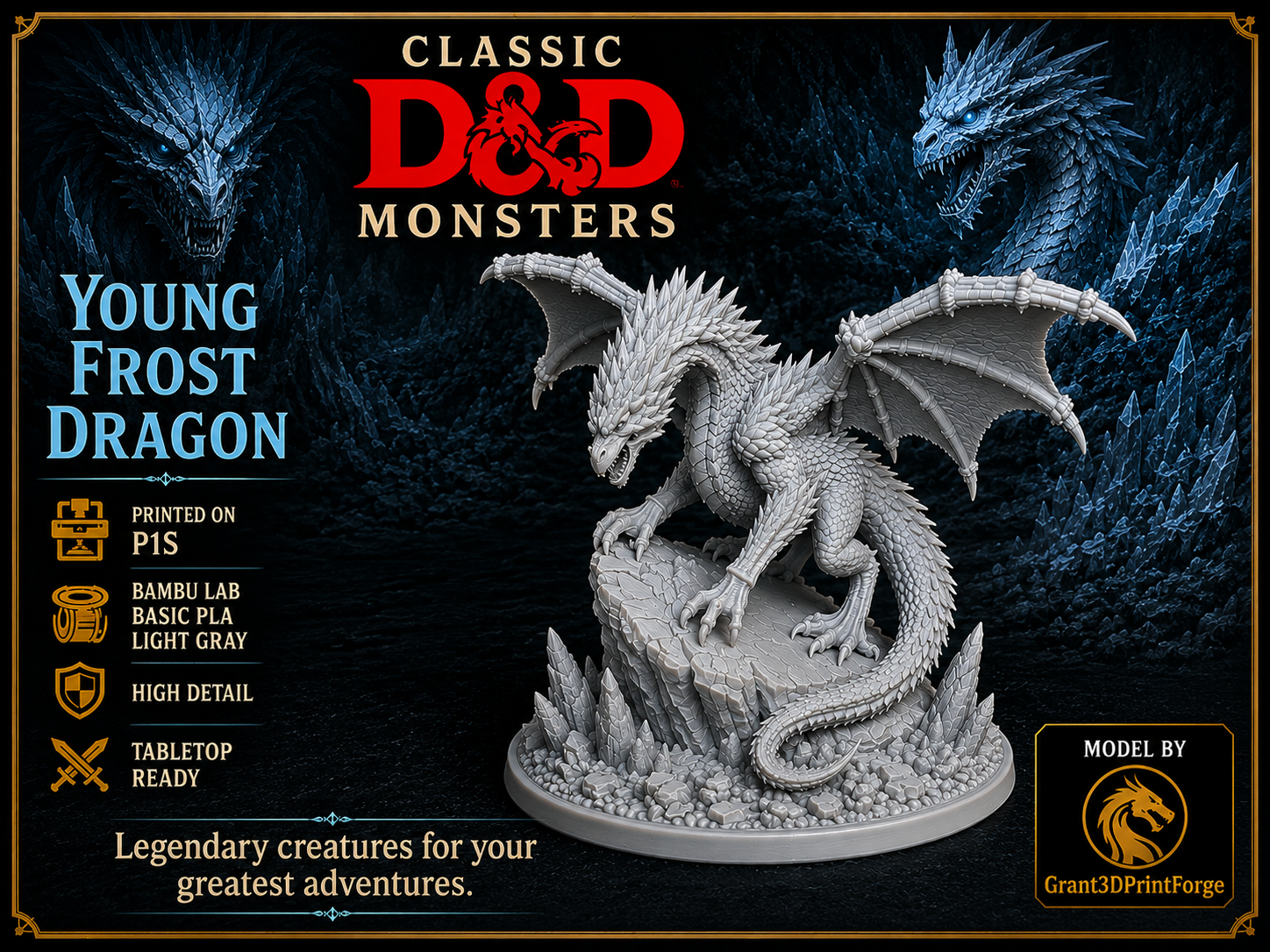 DnD Monster - Young Frost Dragon