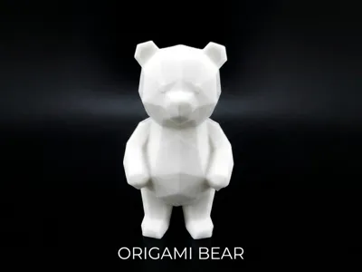 Origami Bear Low-Poly