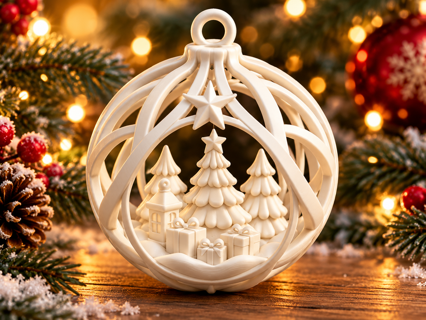 Christmas Forest Bauble Christmas Tree Ornament - 1