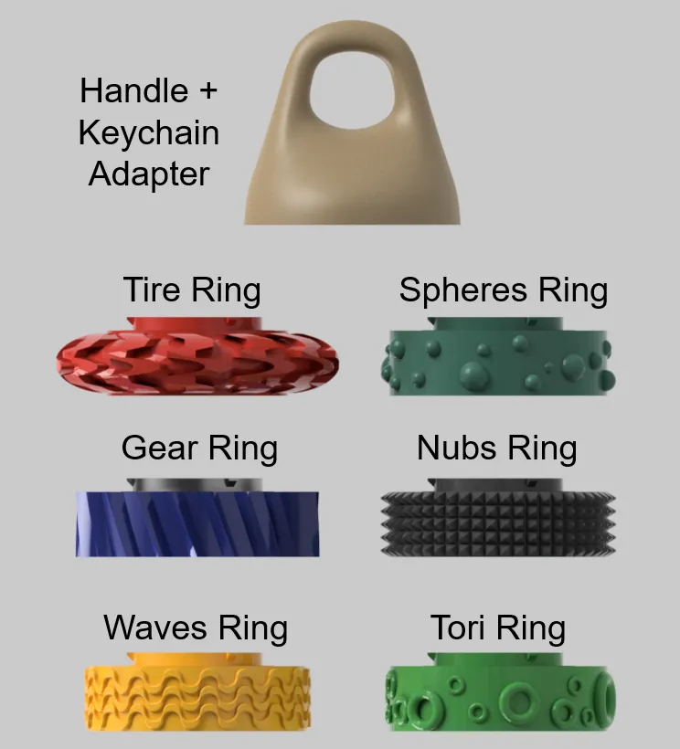 Modular Keychain Fidgeting Cylinder - Free 3D Print Model - MakerWorld