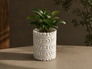 Maceta decorativa: RippleBloom Planter v2 — vista de referencia 5