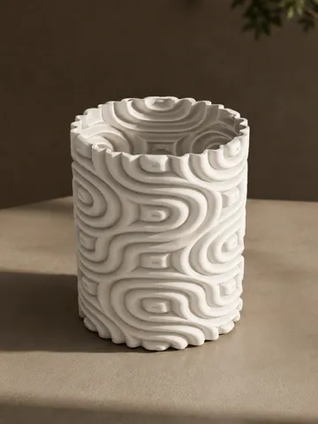 Maceta decorativa: RippleBloom Planter v2 — vista de referencia 2
