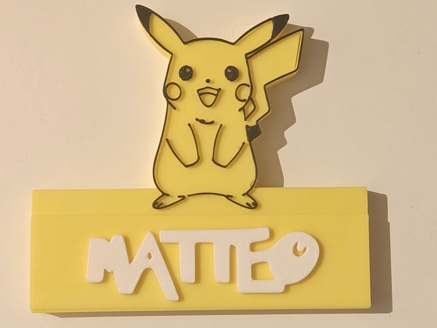 matteo nome da scrivania con pikachu