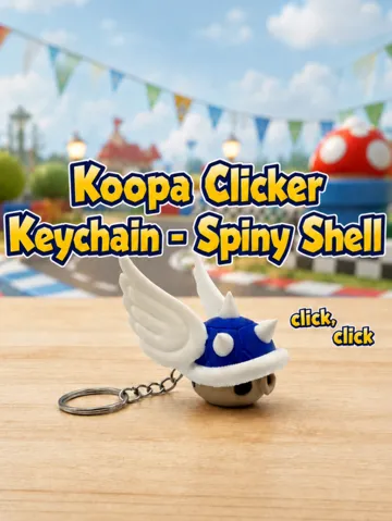 Llavero: Koopa Clicker - Keychain - Spiny Shell with Wings — vista de referencia 2