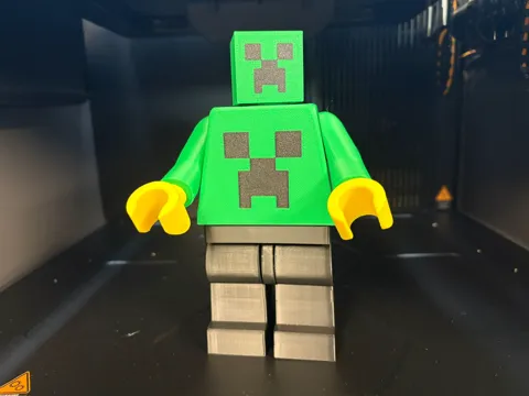 Modelo para impresión 3D: Creeper Kopf für 20cm Brickman Figur 500% — referencia de MakerWorld