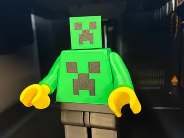 Modelo para impresión 3D: Creeper Kopf für 20cm Brickman Figur 500% — vista de referencia 3