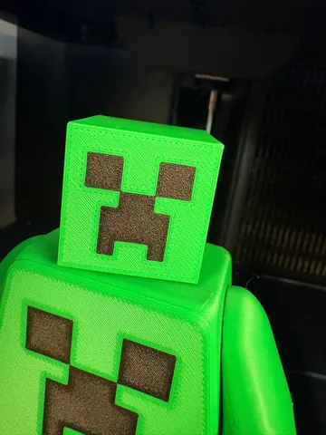 Modelo para impresión 3D: Creeper Kopf für 20cm Brickman Figur 500% — vista de referencia 4