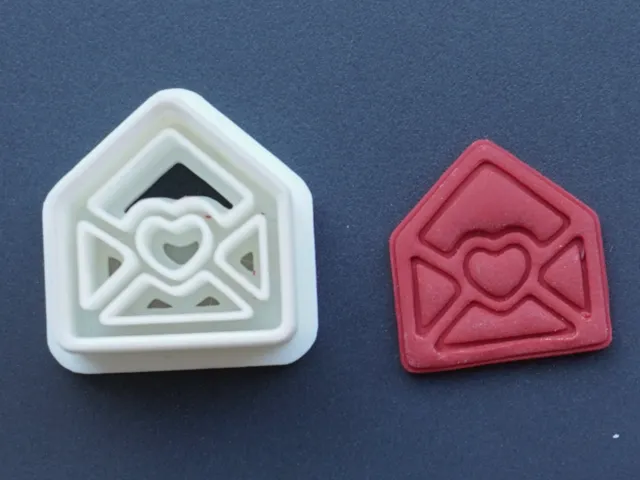 Heart Envelope Valentine's Clay Cutter Earrings