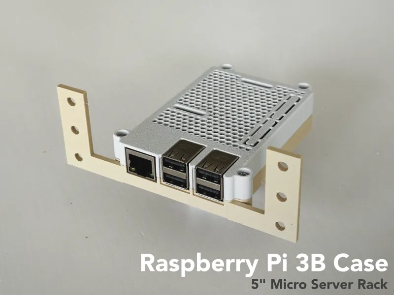 Raspberry Pi 3B Case for 5in Micro Server Rack