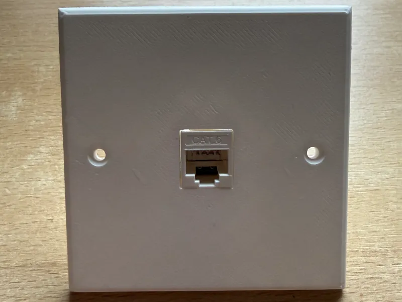 Wall Plate for 1 Keystone - 60mm European Wall Box