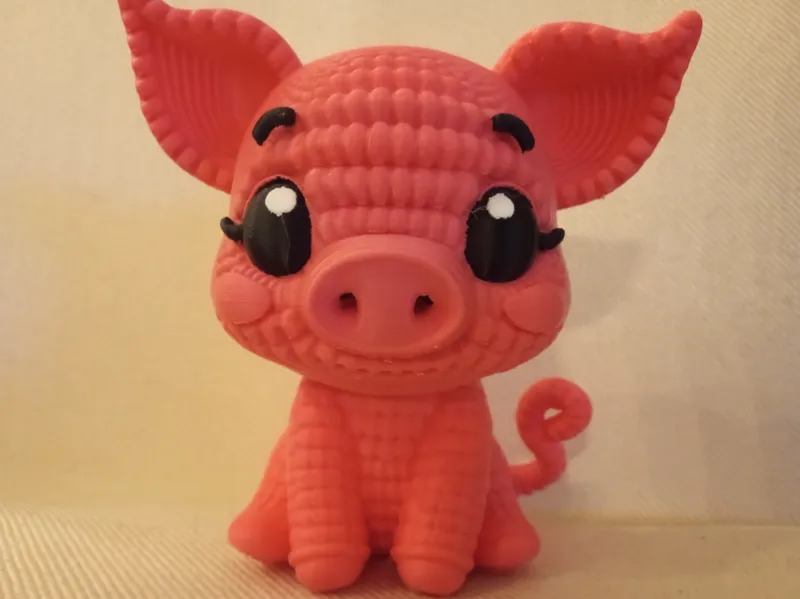 Cute Knitted Pig