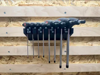 T-Handle Hex (Allen) Holder Wall Mount & Organizer