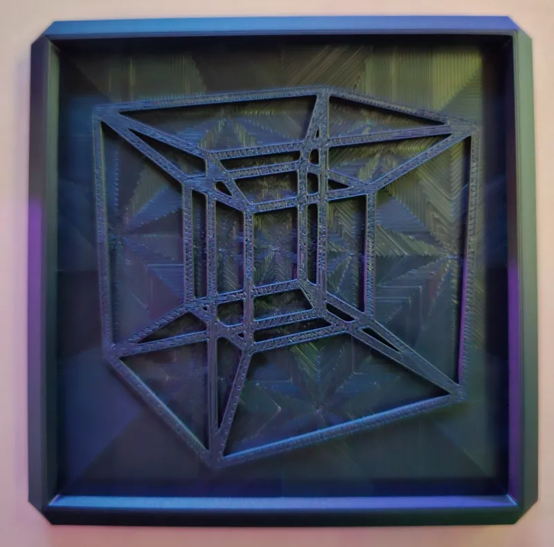 Tesseract Inspired Coaster