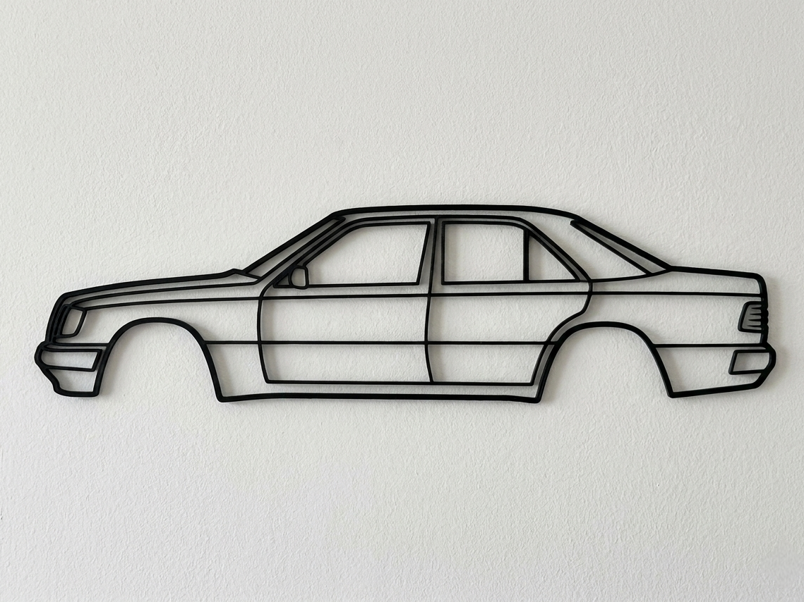 Mercedes Benz W124 E Class 500e Wall Art