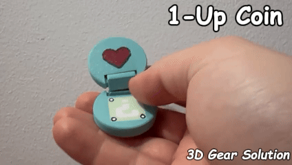 1-Up Coin from Finger with Slide and Slide effect