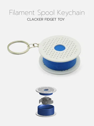 Llavero: Filament Spool Clacker Fidget Toy Keychain — vista de referencia 2