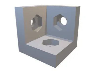 Strong Angle Bracket with Hex Nut Traps