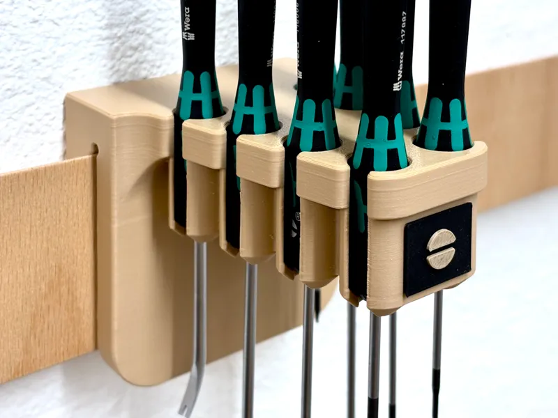 Wera 8 pcs Micro Screwdriver Holder - French Cleat