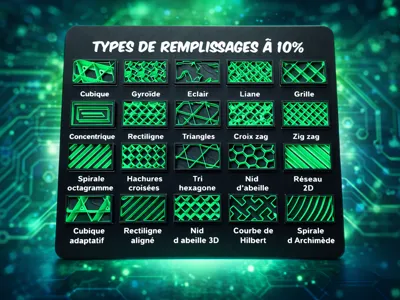 Presentation of 3D infill types