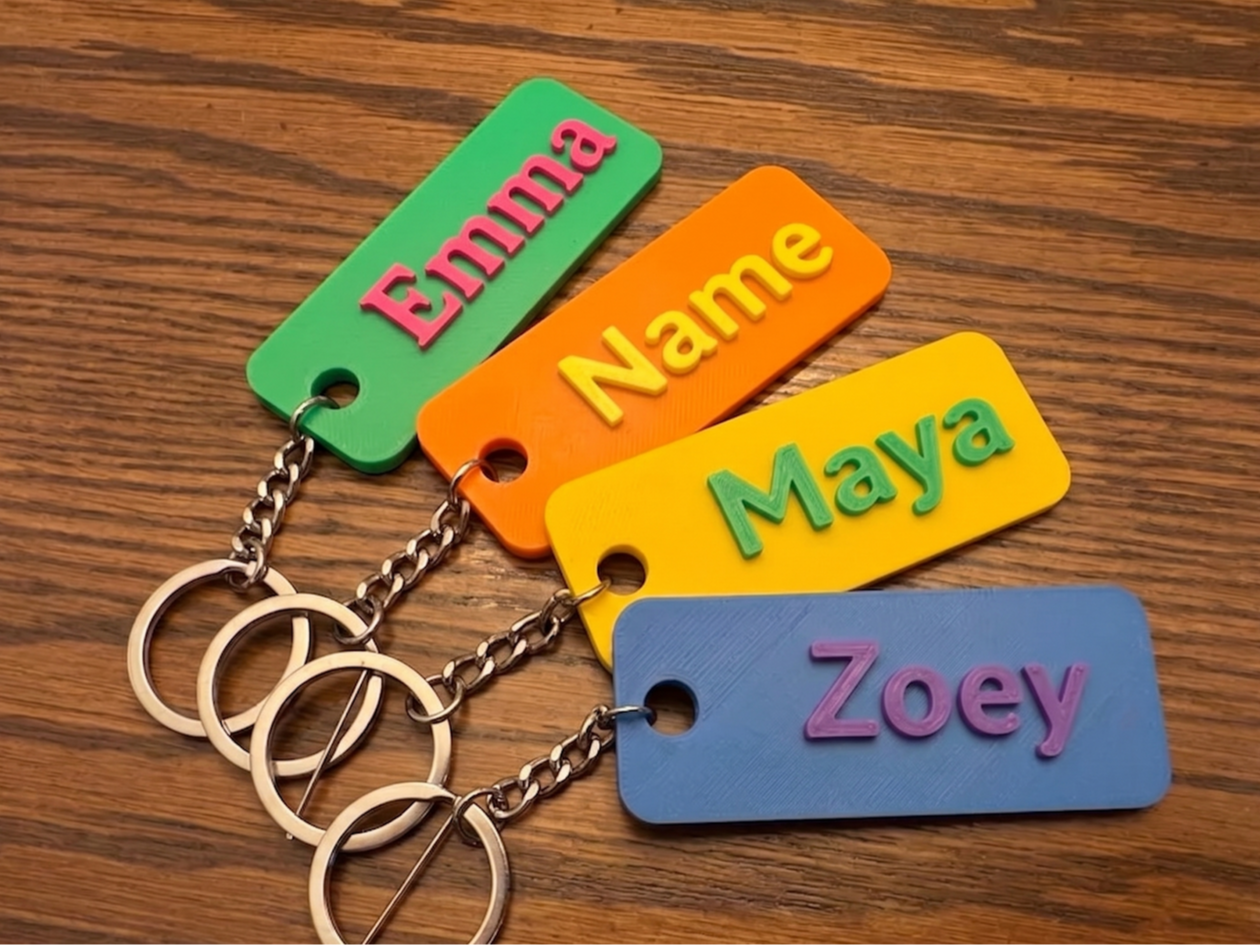 Customizable Name Keychain