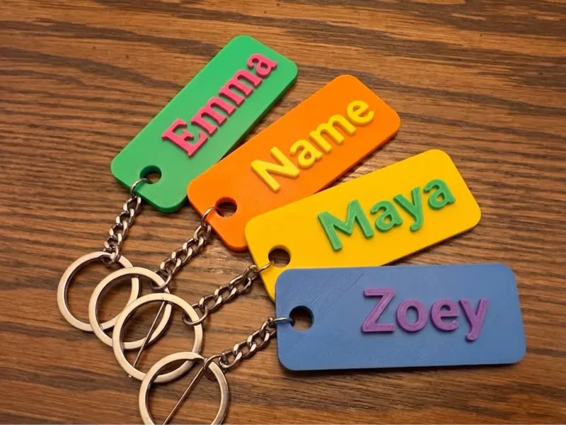 Customizable Name Keychain