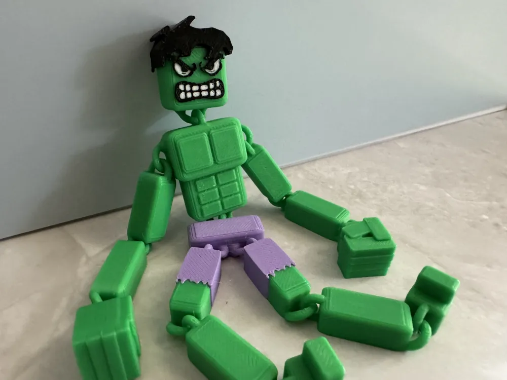 Gamma Guy 3D print posed on a display surface
