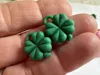 Smooth Clover Charm with loop