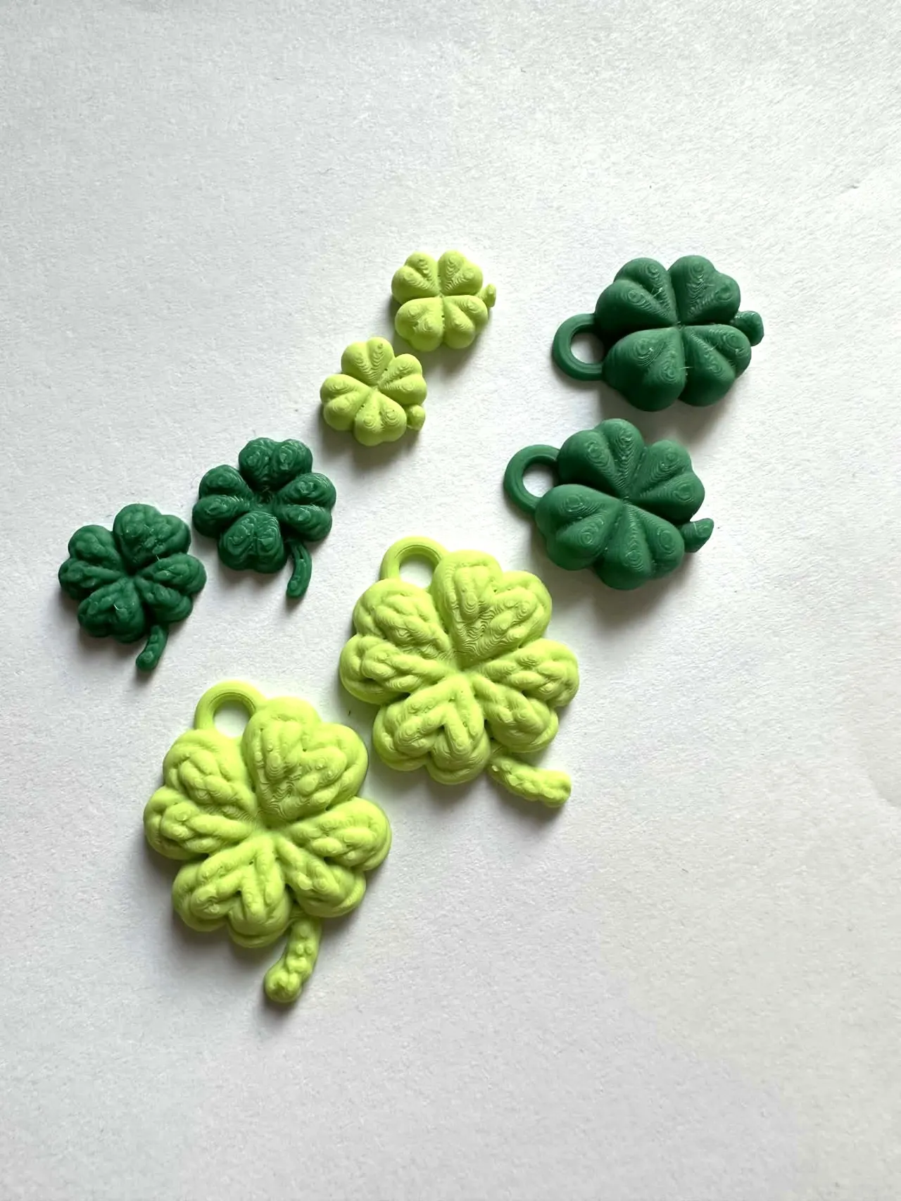 Clover Earrings Set Knit and Smooth view 2
